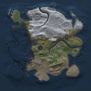 Thumbnail Rust Map: Procedural Map, Size: 3000, Seed: 1568920191, 9 Monuments