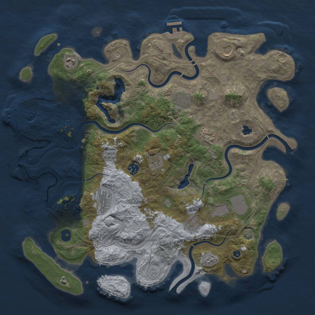 Rust Map: Procedural Map, Size: 4250, Seed: 85630, 16 Monuments