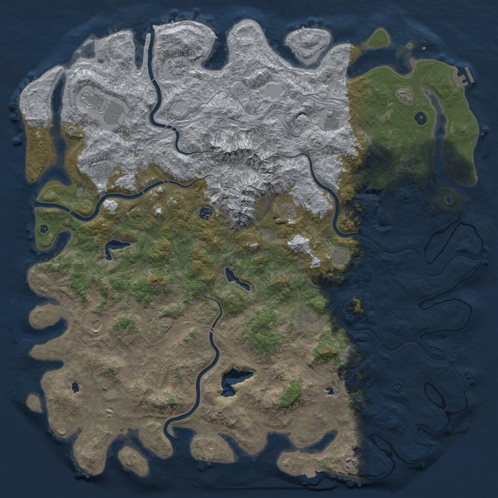 Rust Map: Procedural Map, Size: 6000, Seed: 2025051714, 17 Monuments