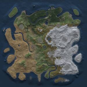 Thumbnail Rust Map: Procedural Map, Size: 4000, Seed: 1810950624, 18 Monuments