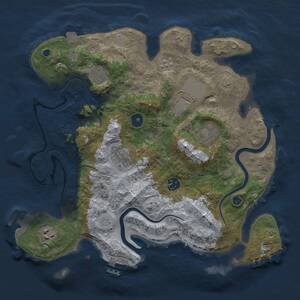 Thumbnail Rust Map: Procedural Map, Size: 3500, Seed: 2009782323, 13 Monuments