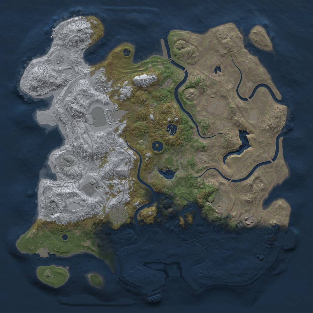 Rust Map: Procedural Map, Size: 4250, Seed: 4256686, 15 Monuments