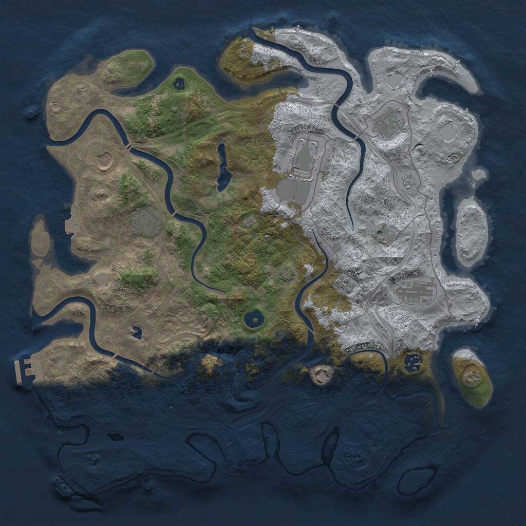 Rust Map: Procedural Map, Size: 4250, Seed: 15743, 14 Monuments