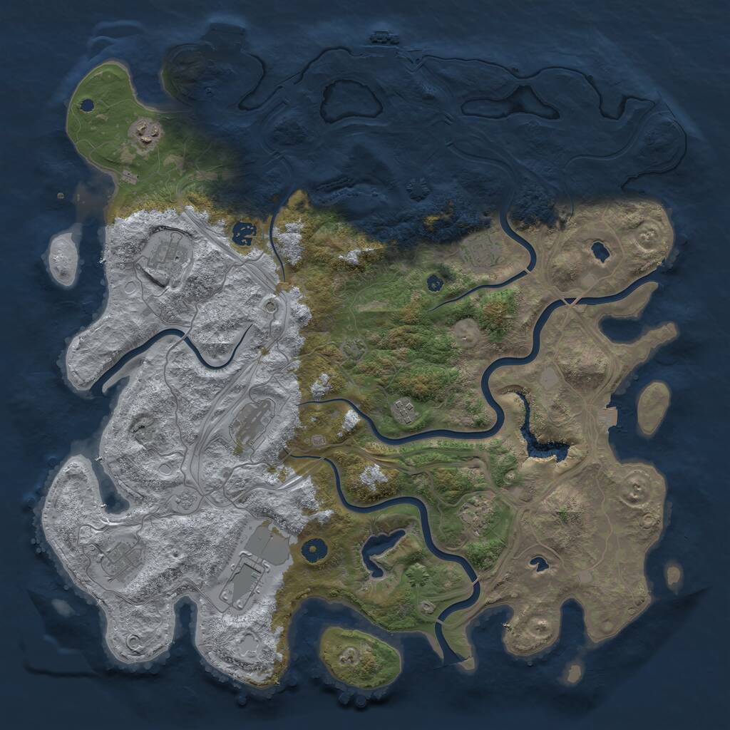Rust Map: Procedural Map, Size: 4500, Seed: 96477318, 15 Monuments