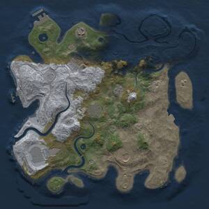 Thumbnail Rust Map: Procedural Map, Size: 3500, Seed: 28101312, 12 Monuments