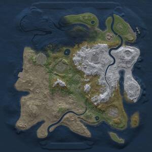 Thumbnail Rust Map: Procedural Map, Size: 3500, Seed: 148837769, 13 Monuments