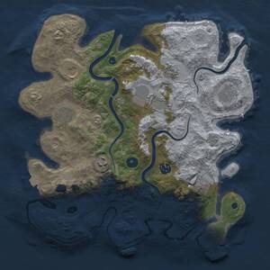 Thumbnail Rust Map: Procedural Map, Size: 3600, Seed: 2739, 15 Monuments