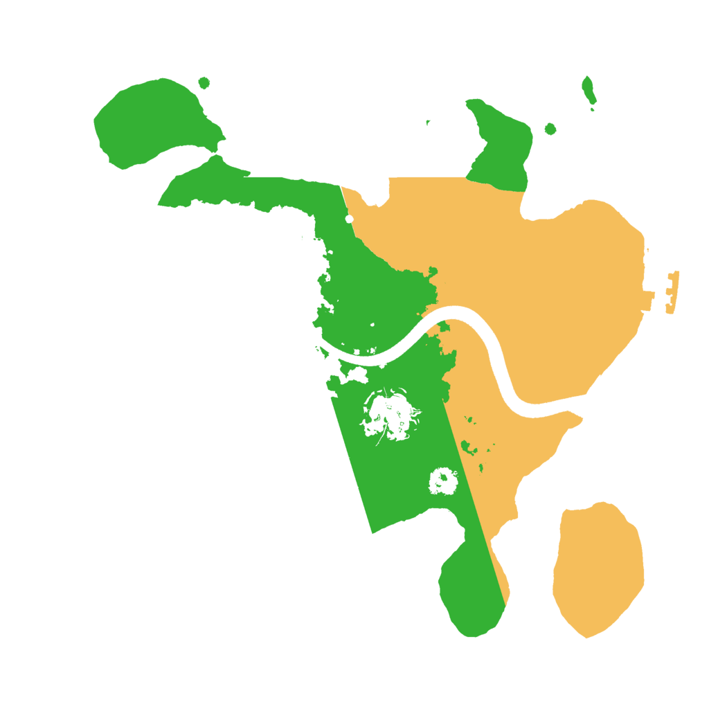 Biome Rust Map: Procedural Map, Size: 2500, Seed: 195300821