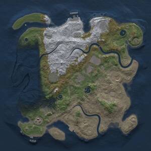 Thumbnail Rust Map: Procedural Map, Size: 3750, Seed: 1871626301, 15 Monuments