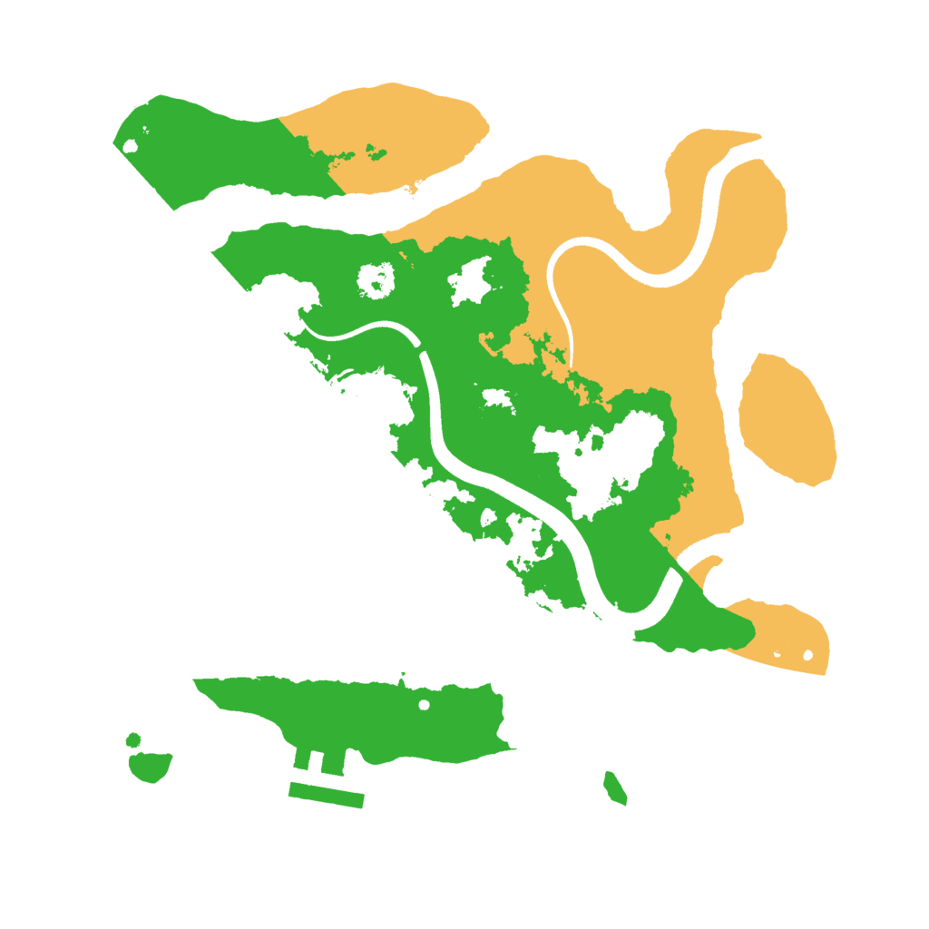 Biome Rust Map: Procedural Map, Size: 2500, Seed: 454817955