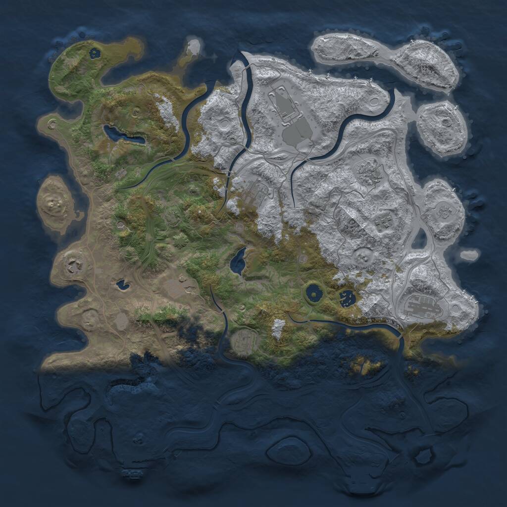 Rust Map: Procedural Map, Size: 4500, Seed: 4655115, 15 Monuments