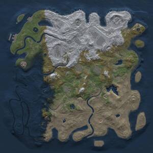 Thumbnail Rust Map: Procedural Map, Size: 4500, Seed: 654968371, 17 Monuments