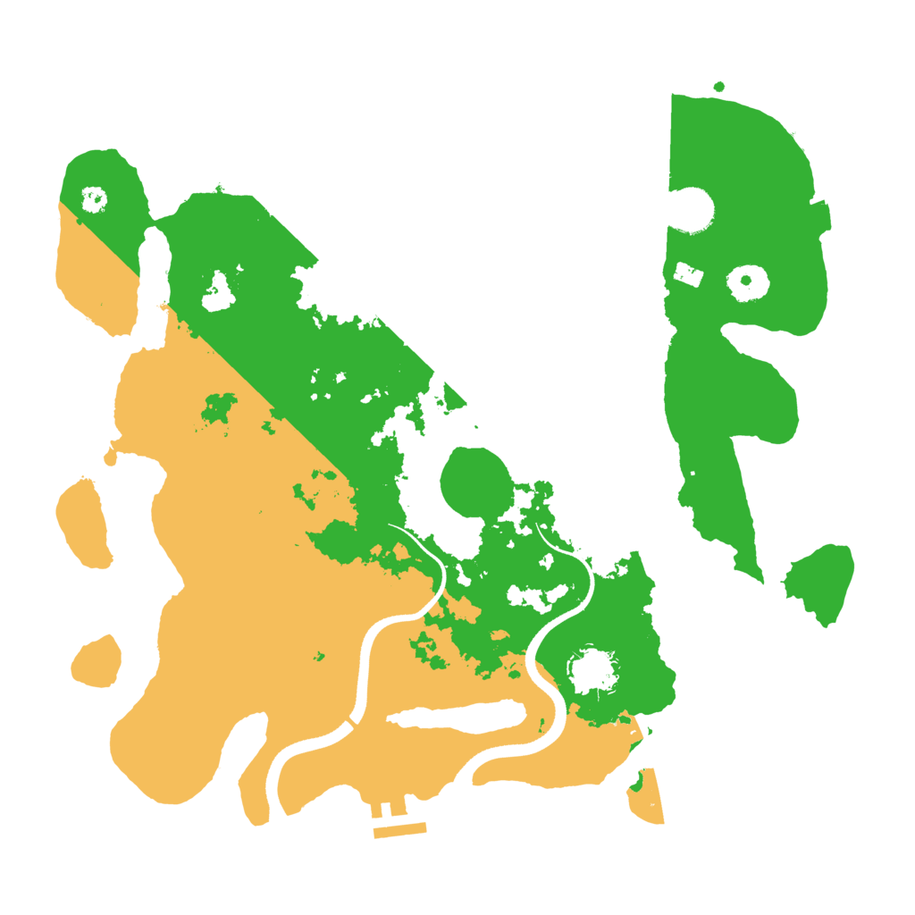 Biome Rust Map: Procedural Map, Size: 3500, Seed: 1866229592