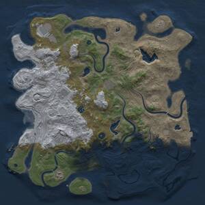 Thumbnail Rust Map: Procedural Map, Size: 4500, Seed: 1546785323, 14 Monuments