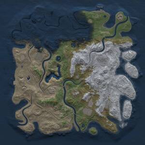 Thumbnail Rust Map: Procedural Map, Size: 4250, Seed: 550095229, 15 Monuments