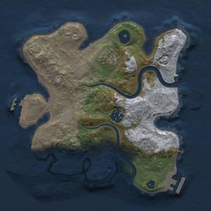 Thumbnail Rust Map: Procedural Map, Size: 2500, Seed: 646213343, 8 Monuments