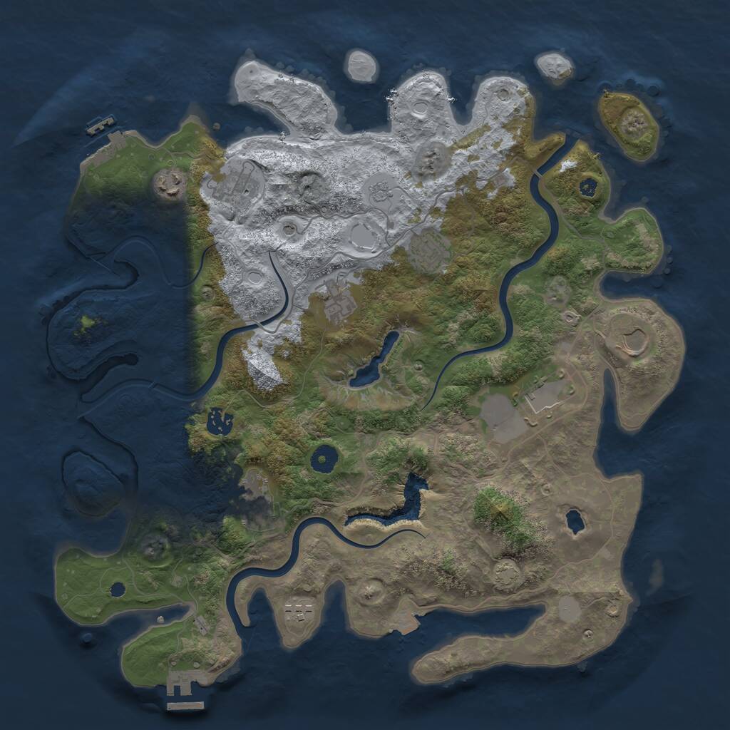 Rust Map: Procedural Map, Size: 4000, Seed: 459169371, 15 Monuments