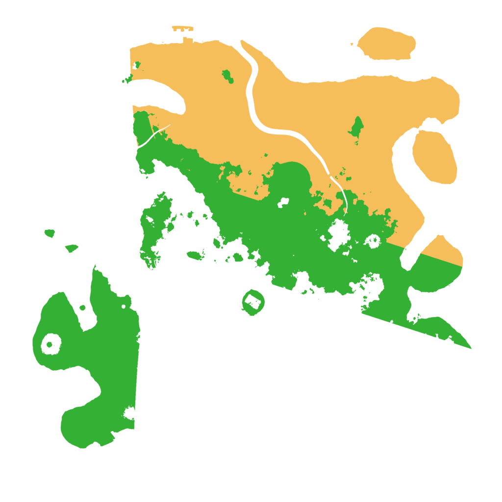 Biome Rust Map: Procedural Map, Size: 3600, Seed: 2810