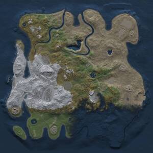 Thumbnail Rust Map: Procedural Map, Size: 4000, Seed: 1339676590, 15 Monuments