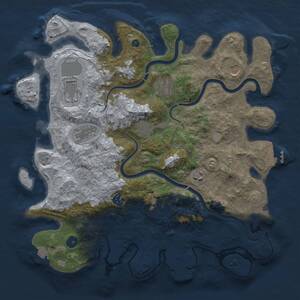 Thumbnail Rust Map: Procedural Map, Size: 3900, Seed: 925735716, 15 Monuments