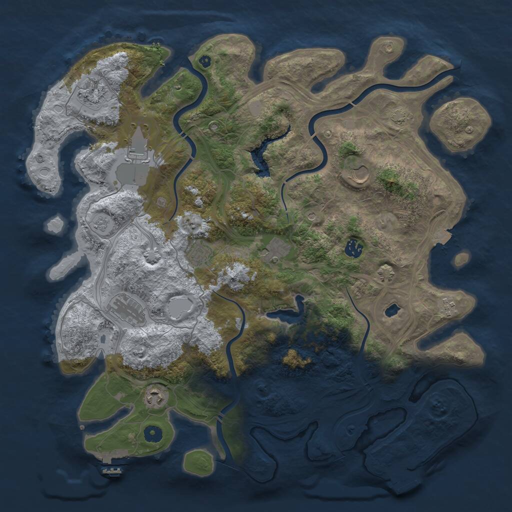 Rust Map: Procedural Map, Size: 4250, Seed: 2122871918, 15 Monuments