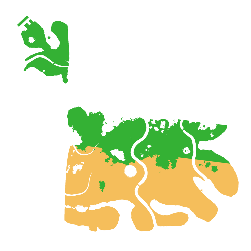 Biome Rust Map: Procedural Map, Size: 3700, Seed: 79261611