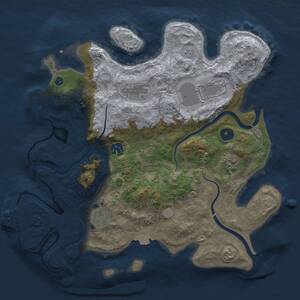Thumbnail Rust Map: Procedural Map, Size: 3500, Seed: 120166605, 11 Monuments