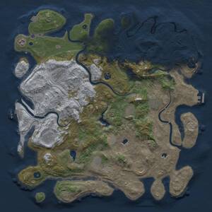 Thumbnail Rust Map: Procedural Map, Size: 4500, Seed: 506412967, 15 Monuments