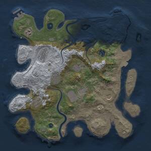 Thumbnail Rust Map: Procedural Map, Size: 3500, Seed: 218412181, 14 Monuments