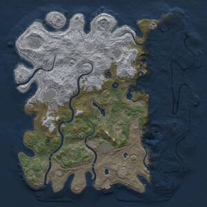 Thumbnail Rust Map: Procedural Map, Size: 4500, Seed: 2136971328, 14 Monuments
