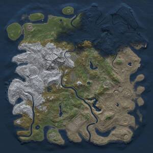 Thumbnail Rust Map: Procedural Map, Size: 5000, Seed: 1956250759, 15 Monuments