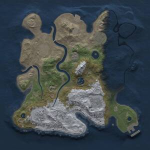 Thumbnail Rust Map: Procedural Map, Size: 3000, Seed: 920642175, 12 Monuments