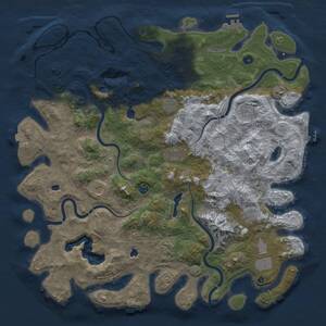 Thumbnail Rust Map: Procedural Map, Size: 5000, Seed: 798743518, 16 Monuments