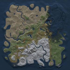 Thumbnail Rust Map: Procedural Map, Size: 5000, Seed: 1918230123, 15 Monuments