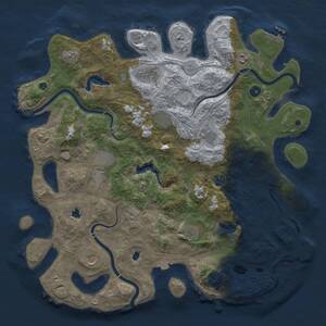 Thumbnail Rust Map: Procedural Map, Size: 4500, Seed: 30424681, 15 Monuments