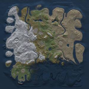 Thumbnail Rust Map: Procedural Map, Size: 4250, Seed: 1186013098, 13 Monuments
