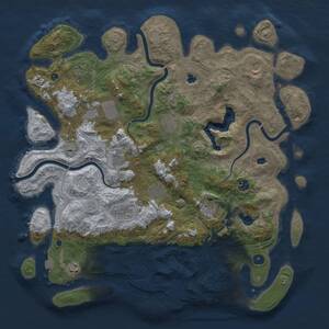 Thumbnail Rust Map: Procedural Map, Size: 4500, Seed: 455928799, 16 Monuments