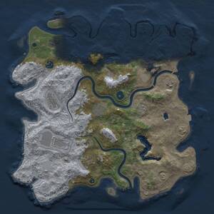 Thumbnail Rust Map: Procedural Map, Size: 4000, Seed: 115262812, 13 Monuments