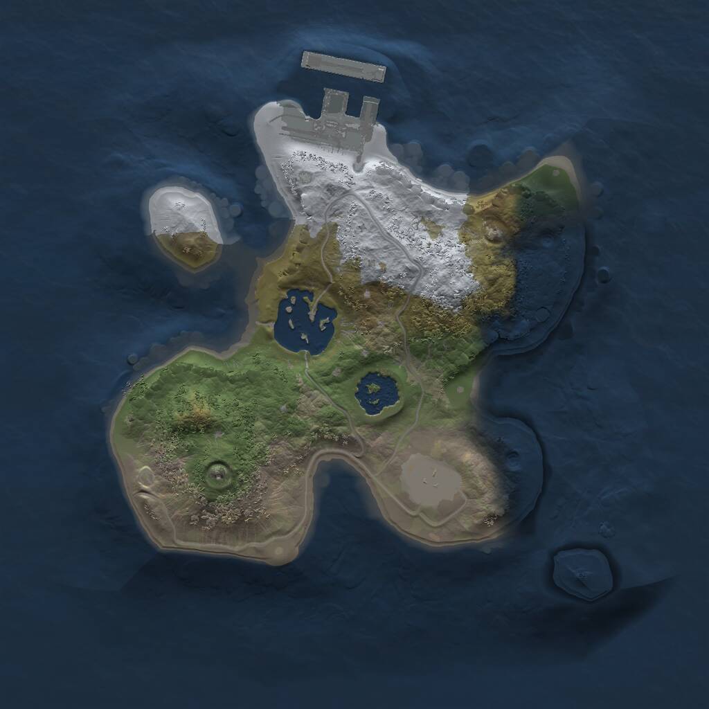 Rust Map: Procedural Map, Size: 1700, Seed: 989250129, 3 Monuments
