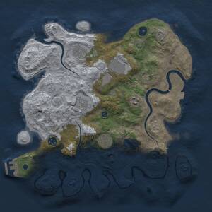 Thumbnail Rust Map: Procedural Map, Size: 3500, Seed: 1660422822, 13 Monuments
