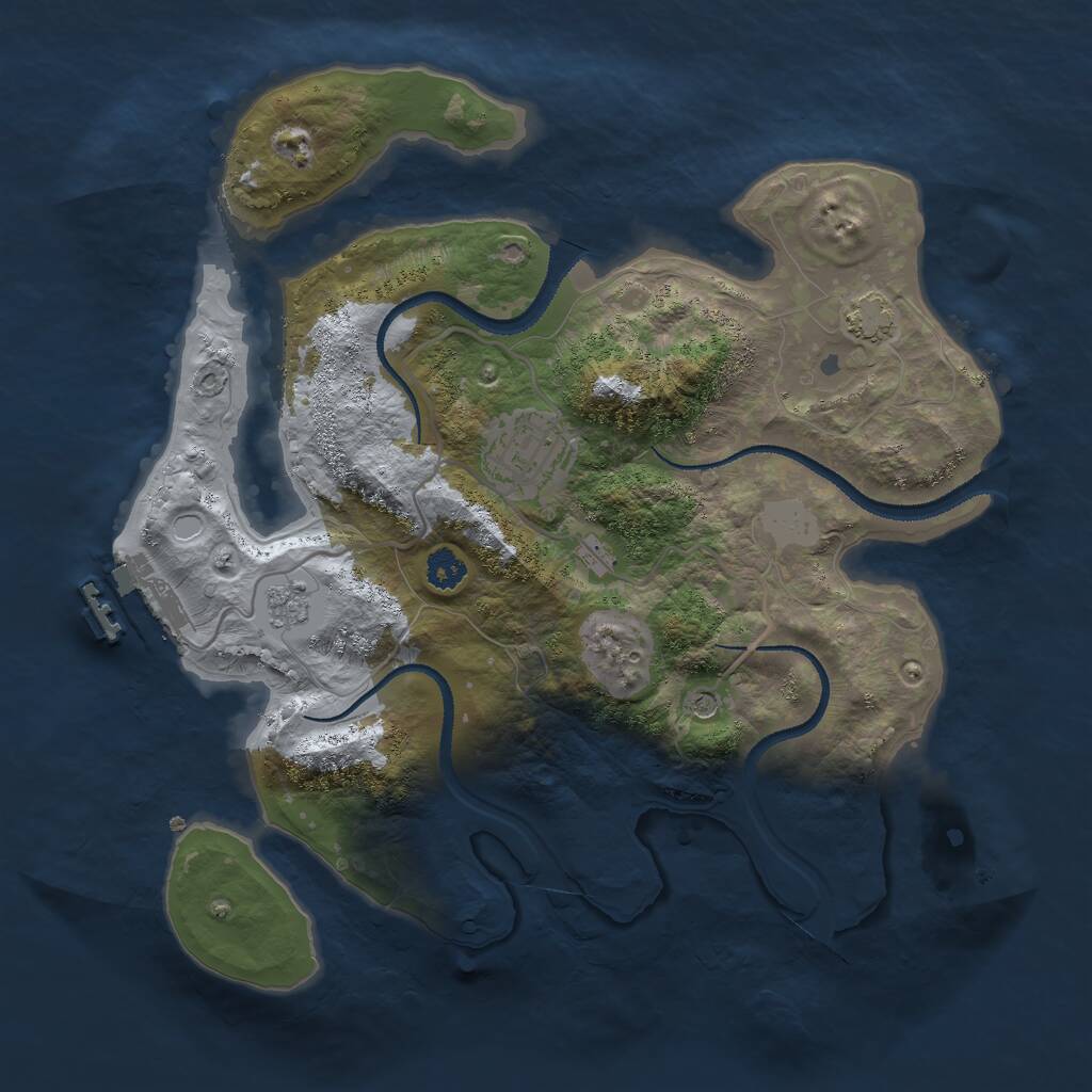 Rust Map: Procedural Map, Size: 2750, Seed: 506801747, 6 Monuments