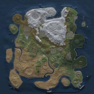 Thumbnail Rust Map: Procedural Map, Size: 3500, Seed: 242559888, 18 Monuments
