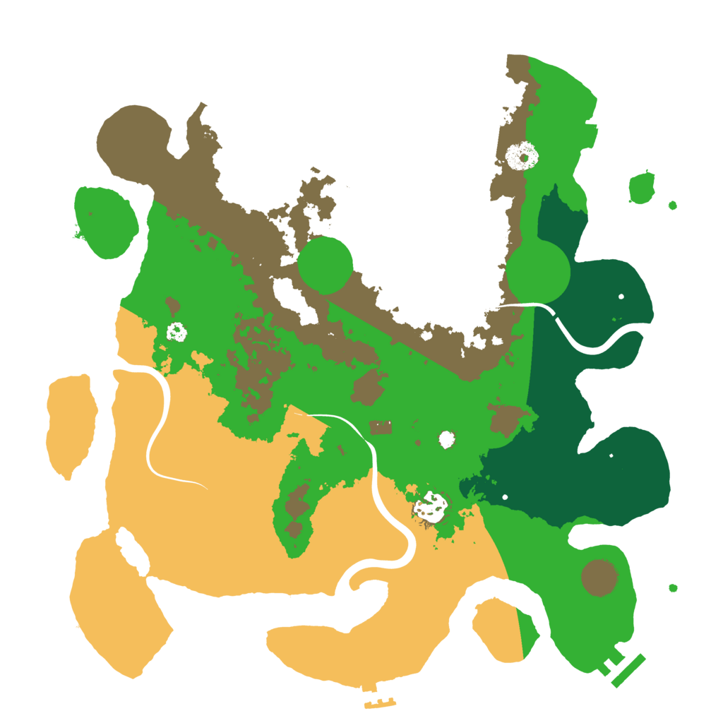 Biome Rust Map: Procedural Map, Size: 3500, Seed: 242559888