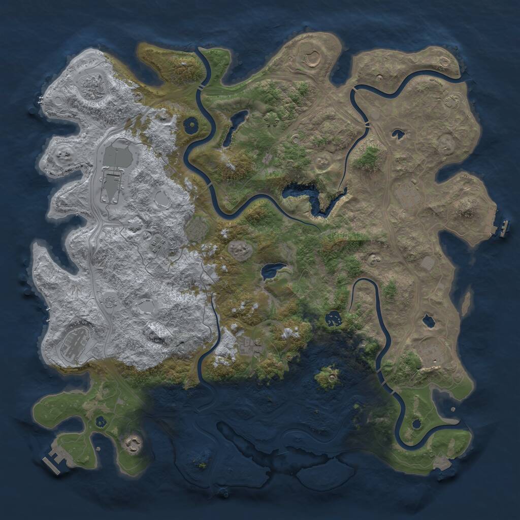 Rust Map: Procedural Map, Size: 4800, Seed: 1748439555, 17 Monuments
