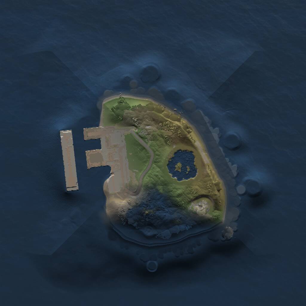 Rust Map: Procedural Map, Size: 1024, Seed: 1356432631, 2 Monuments