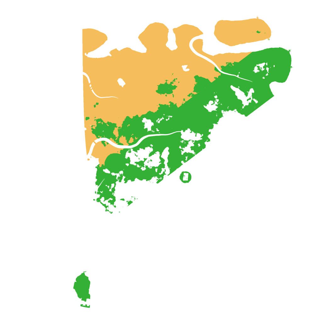 Biome Rust Map: Procedural Map, Size: 4500, Seed: 43574