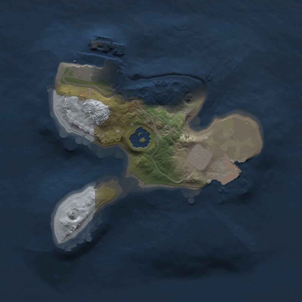 Rust Map: Procedural Map, Size: 1500, Seed: 607440998, 2 Monuments