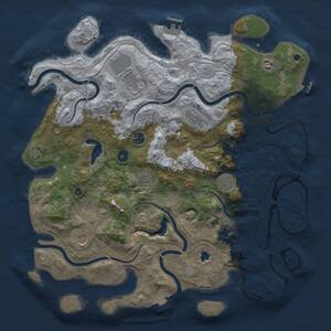 Thumbnail Rust Map: Procedural Map, Size: 4250, Seed: 686094473, 14 Monuments