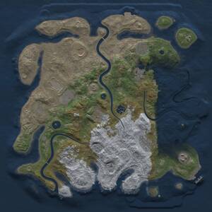 Thumbnail Rust Map: Procedural Map, Size: 3750, Seed: 919144184, 17 Monuments