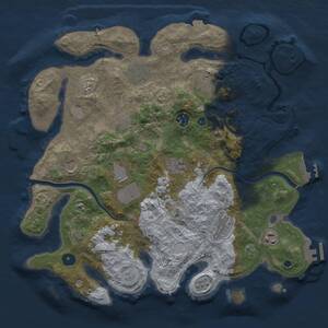 Thumbnail Rust Map: Procedural Map, Size: 3750, Seed: 919144184, 16 Monuments